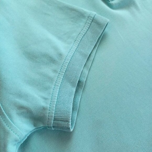 Tommy Hilfiger Men’s Aqua Blue Polo Shirt - Short Sleeve Classic Fit, Size S - Picture 4 of 10